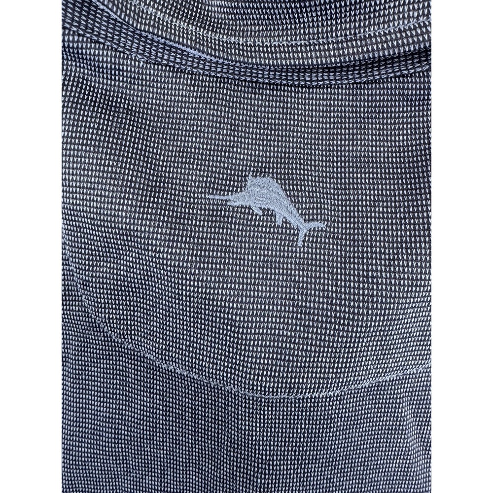 Tommy Bahama Palmetto Paradise Mens Polo Large Modal Tencel Blend Textured Blue - Picture 7 of 7